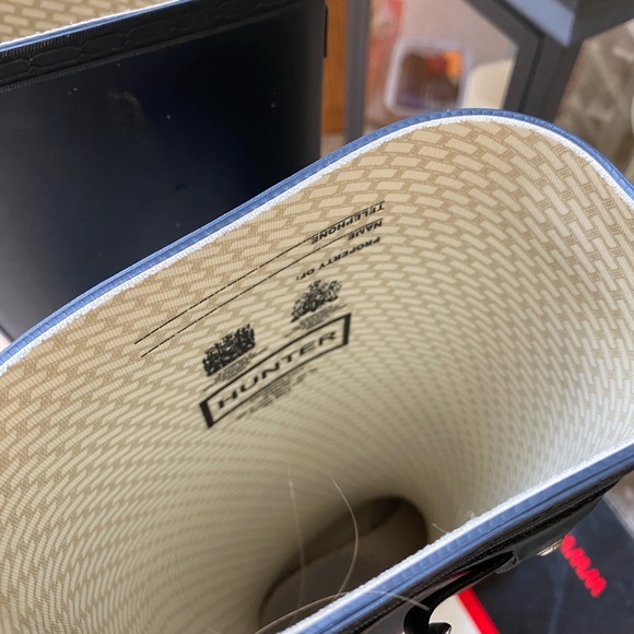 HUNTER Rain Boots Original Tall Size 7 Navy Blue - Picture 3 of 6